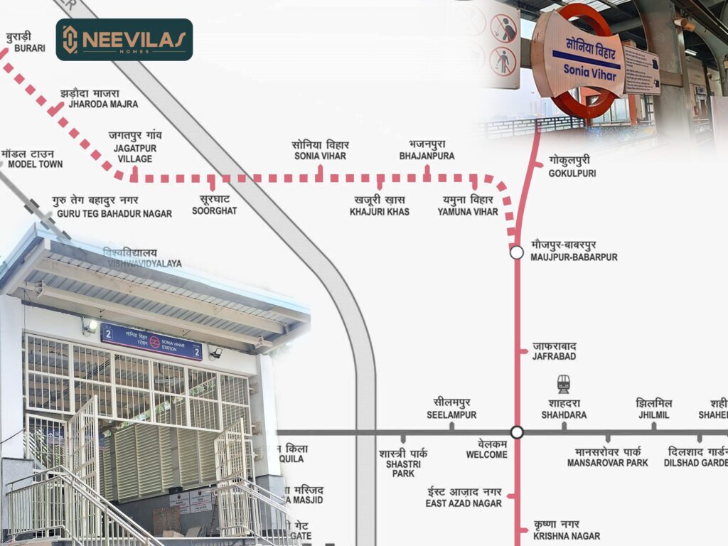 How To Reach Sonia Vihar Metro Station? 3 Sonia-vihar-metro-map