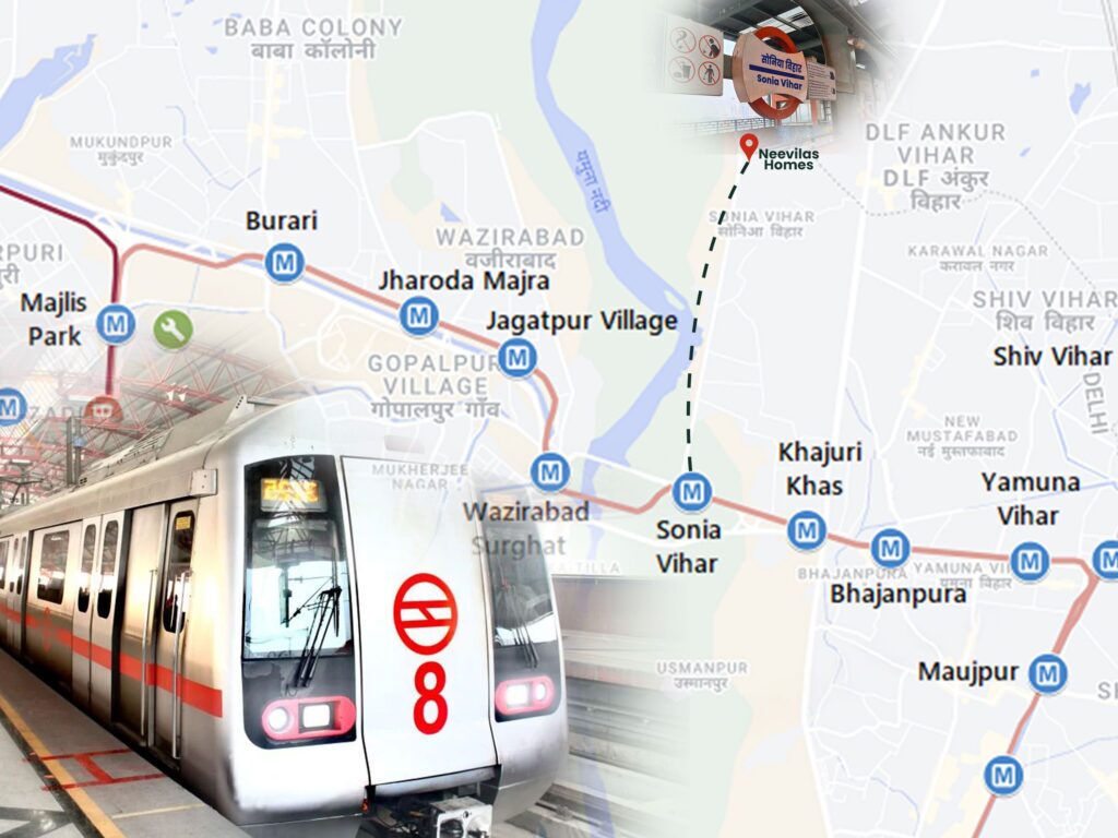 Sonia vihar metro route
